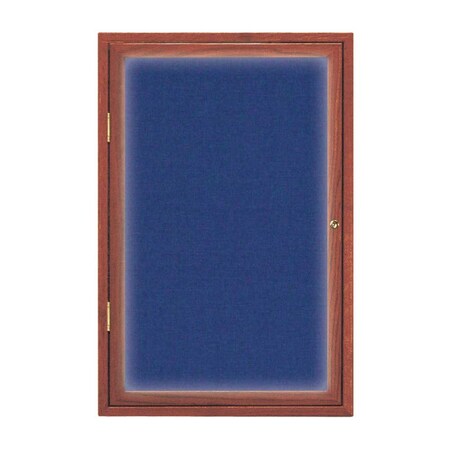 United Visual Products Triple Door Enclosed Radius EZ Tack Board, 72"x36", Header, Gold/Marble UV7015EZ-MARBLE-GOLD